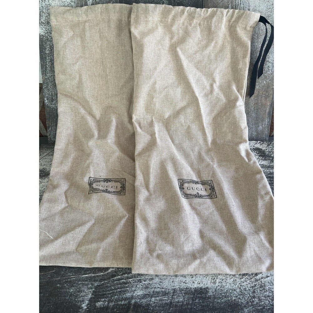 NEW Gucci Dust Bags 2 - Drawstring Shoe Storage Travel Bags 17x8